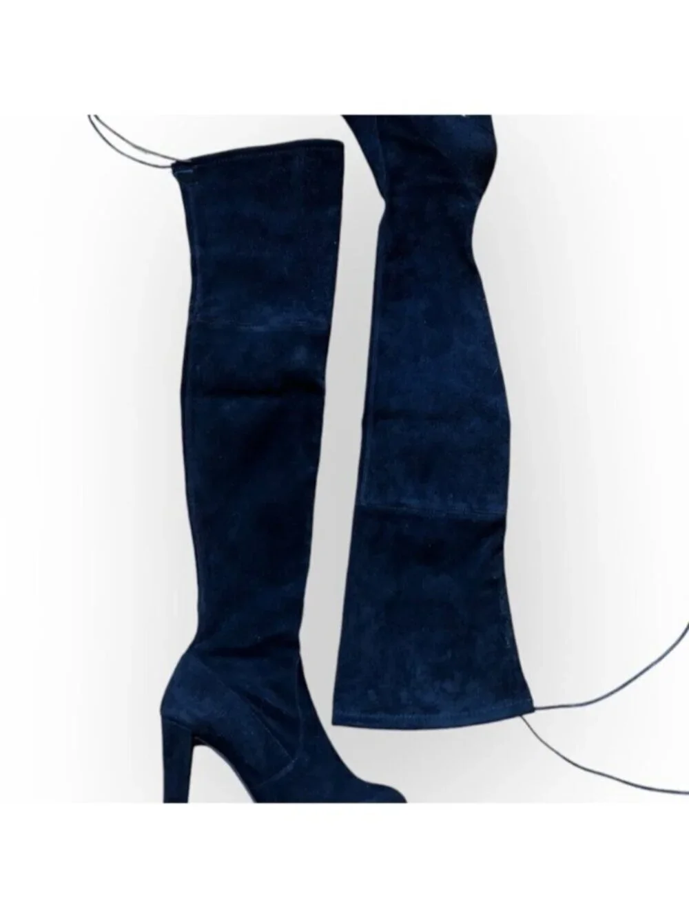 Stuart Weitzman ICONIC Highland stretch-suede over-the-knee black boots shoe 5M
